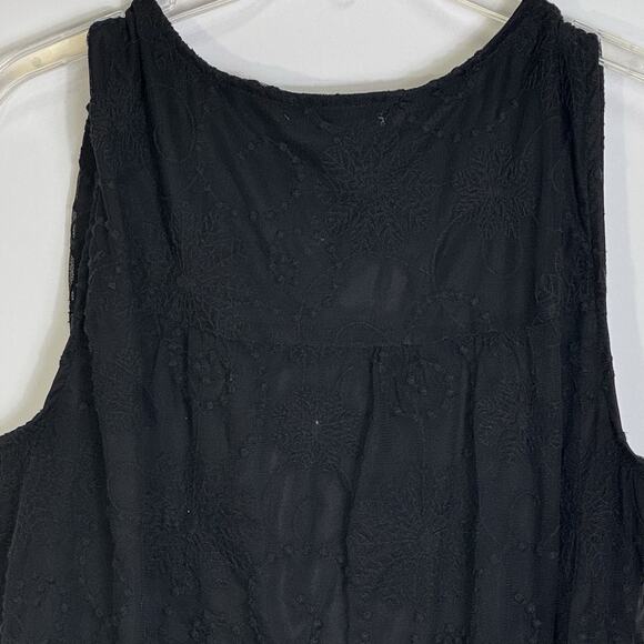 Ultra Pink Women’s Black Lace Sleeveless Tank Top Blouse 1X Plus Size - Picture 8 of 8